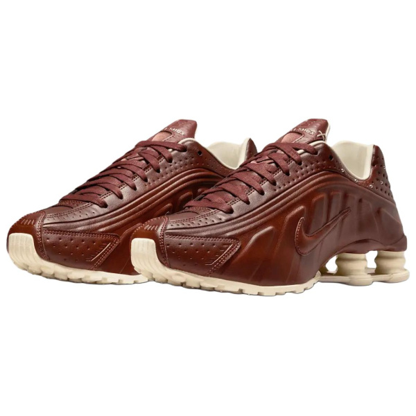 Nike Shox R4 Беговые кроссовки Женские Розовое дерево Коричневый