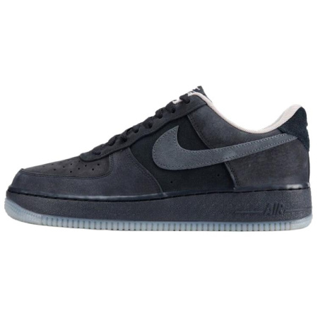 Nike Air Force 1 Кожа Дышащий Амортизация Скейтбординг Мужские Черные