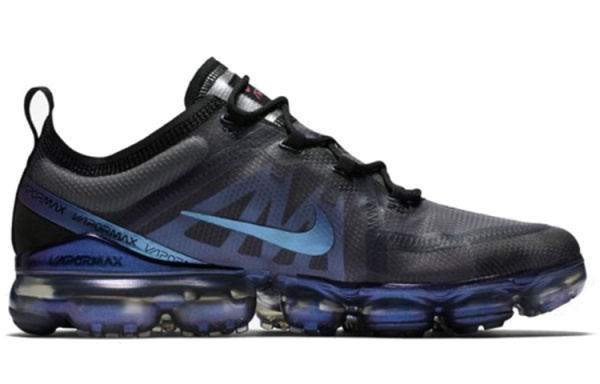 Nike VaporMax 2019 Устойчивые к истиранию Низкие Кроссовки для бега с воздушной подушкой Мужские Черные Синие