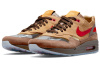 CLOT X Nike Air MAX 1 Low Топ Воздушная Подушка Повседневные Беговые Кроссовки Унисекс Коричневый Желтый