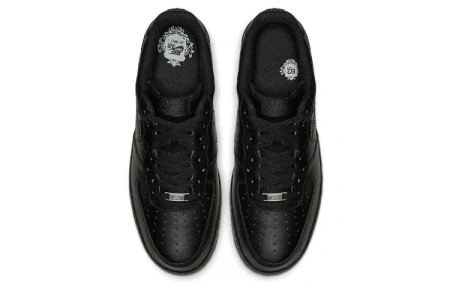 Nike Air Force 1 07 Черный воин Винтаж Устойчивые к истиранию Низкие Кроссовки для скейтбординга Унисекс Черные