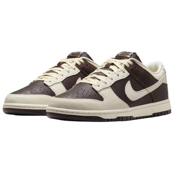 Nike Dunk Abrasion Resistant Низкие Кроссовки для скейтбординга Мужские Коричневые Белые