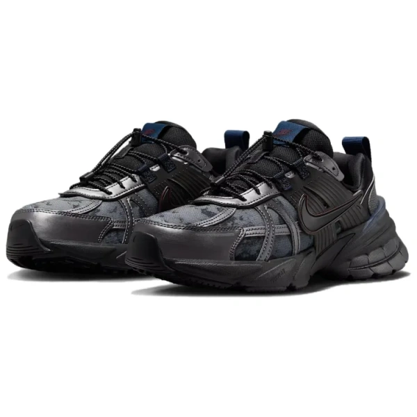 Nike V2K Run противоскользящие устойчивые к истиранию низкий топ повседневные беговые кроссовки женские черные