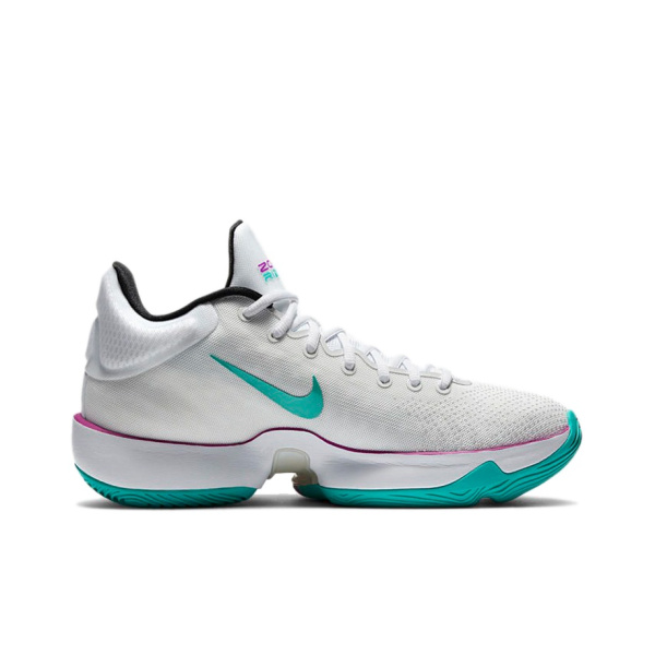 Nike Zoom Rize 2 Амортизация Противоскользящие Низкие Баскетбольные Кроссовки Мужские Белый Фиолетовый