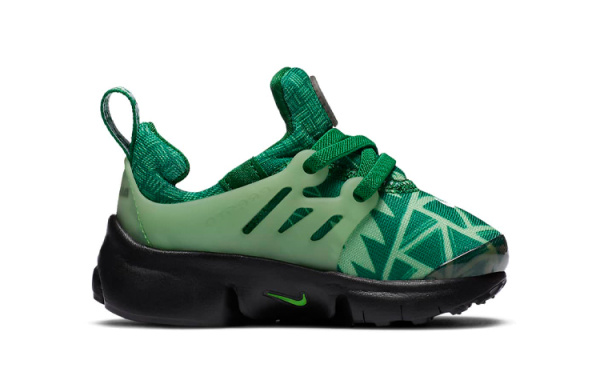 Nike Air Presto Удобная Низкая Обувь для Малышей Черная Зеленая для Младенцев и Малышей
