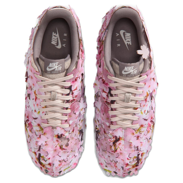 Nike Air Force 1 Скейтборд Кроссовки Мужские Серый Розовый