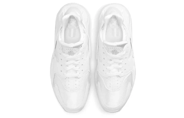 Nike Air Huarache Сетка Текстиль Кожа Низкие Повседневные Городские Кроссовки для Бега Женские Белые