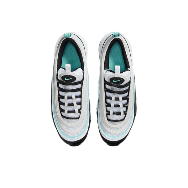 Nike Air Max 97 Текстиль Синтетическая кожа Низкие кроссовки для бега на длинные дистанции Женские Белые Черные Зеленые