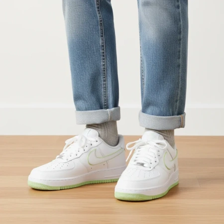 Nike Air Force 1 Low Топ Скейтборд Кроссовки Мужские Белые