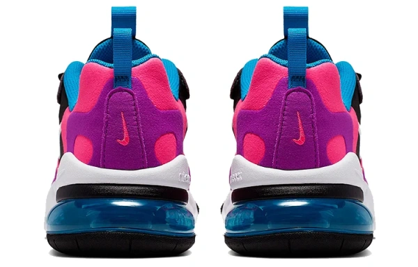 Nike Air Max 270 Кожа Амортизация Износостойкий Низкий Топ Детские Беговые Кроссовки Фиолетово-Розовые