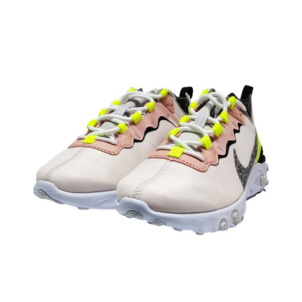 Nike React Element 55 Нескользящие Легкие Низкие Повседневные Беговые Кроссовки Женские Розовые