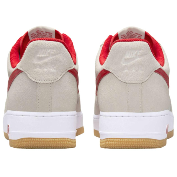 Nike Air Force 1 Амортизация Низкие Кроссовки для Скейтбординга Унисекс Бежево-Красные