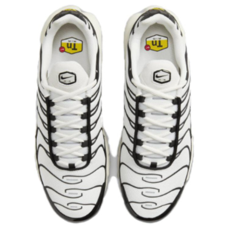 Nike Air Max Plus Устойчивая к истиранию Низкая Повседневная Обувь Унисекс Белый Черный