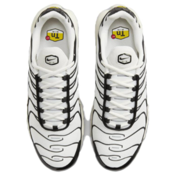 Nike Air Max Plus Устойчивая к истиранию Низкая Повседневная Обувь Унисекс Белый Черный