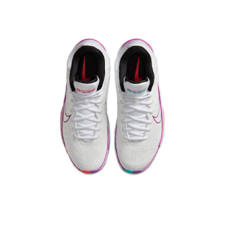 Nike Zoom Rize 2 Амортизация Противоскользящие Низкие Баскетбольные Кроссовки Мужские Белый Фиолетовый