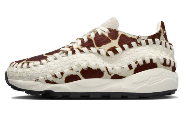 Nike Footscape Ткани вязаные Натуральный и Коричневый Противоскользящий Низкий Топ Повседневная обувь Женская