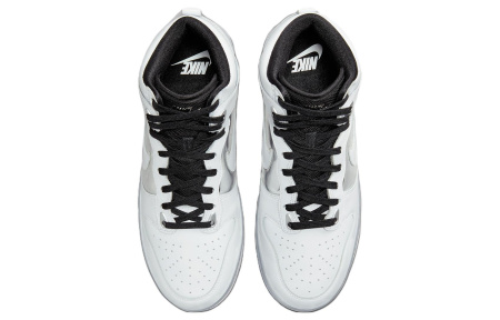 Nike Dunk High Топ Скейтборд Кроссовки Женские Белые Серебряные