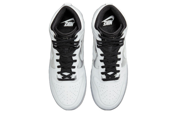 Nike Dunk High Топ Скейтборд Кроссовки Женские Белые Серебряные
