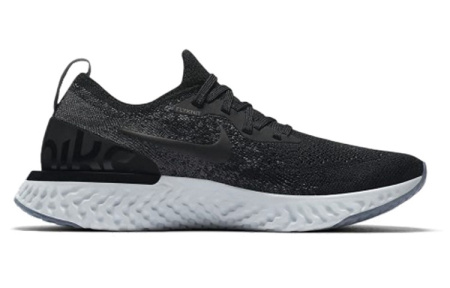 Nike Epic React Flyknit 1 Противоскользящие Низкие Кроссовки для Беговых Занятий Детские Черные Подростковые