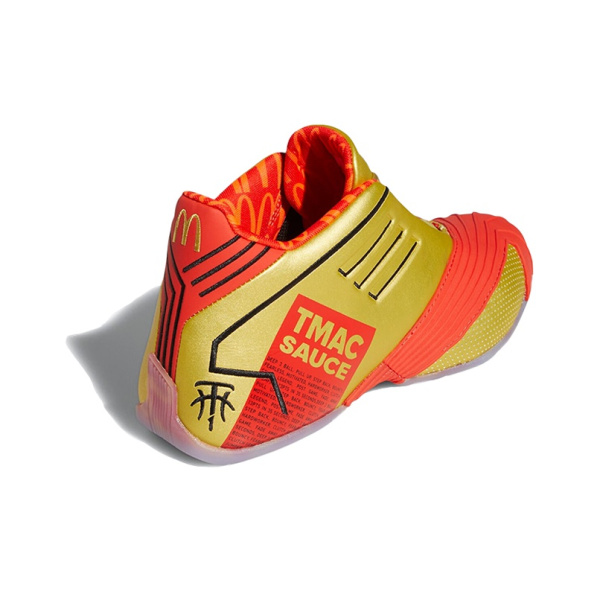 McDonald's x Adidas T mac 1 Амортизирующие противоскользящие низкие баскетбольные кроссовки для мужчин золотой красный