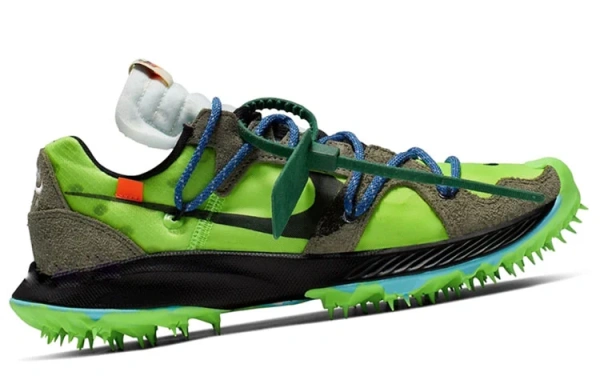 OFF Белый X Nike Air Zoom Terra Kiger 5 Дышащие Низкие Кроссовки для Трейла Женские Серый Зеленый
