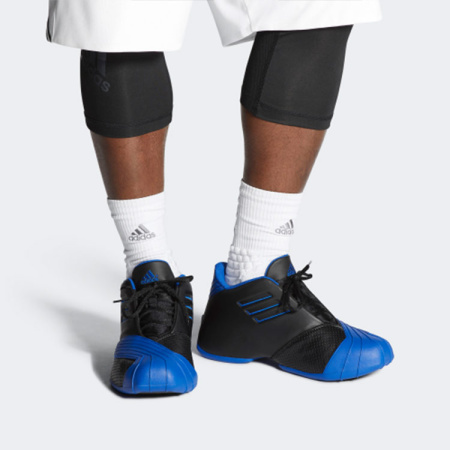 Adidas T mac 1 Пачка Ретро Амортизация Поддержка MID Баскетбольные кроссовки Мужской Синий Черный Выпуск 2019