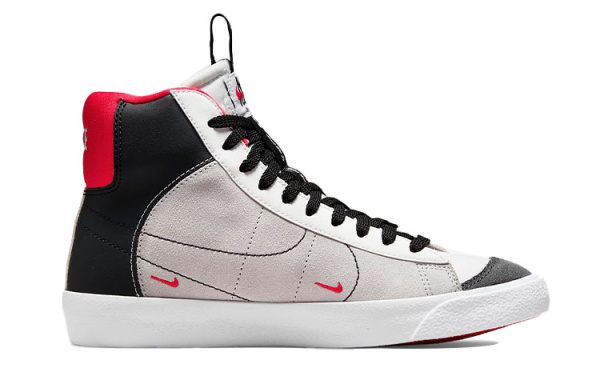 Nike Blazer '77 SE D Замша Противоскользящий Устойчивый к истиранию MID Верх Детские Скейтбординг Черный Белый Красный