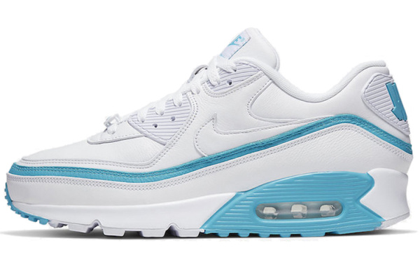 UNDEFEATED X Nike Air Max 90 Low Топ Воздушная Подушка Повседневные Беговые Кроссовки Унисекс Белый Синий