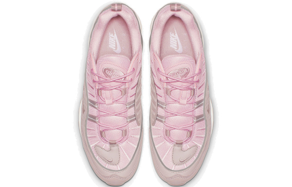 Nike Air Max 98 Винтаж Кожа Низкие Кроссовки с воздушной подушкой для бега Повседневные Мужские Вишневый цветок Розовый
