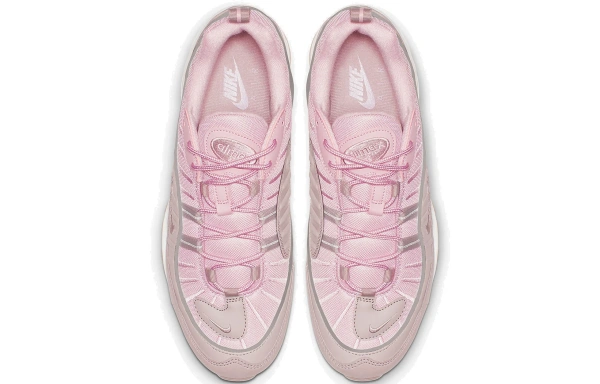 Nike Air Max 98 Винтаж Кожа Низкие Кроссовки с воздушной подушкой для бега Повседневные Мужские Вишневый цветок Розовый