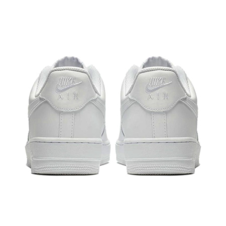Nike Air Force 1 07 Кожа Устойчивая к истиранию Низкие Кроссовки для скейтбординга Мужские Чисто Белые