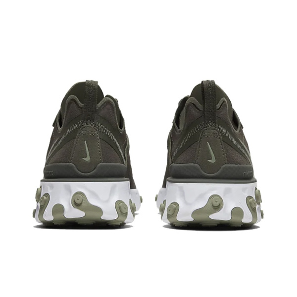Nike React Element 55 ПУ (полиуретан) Низкие беговые кроссовки Женские Армейский зеленый