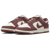 Nike Dunk Low Замша Низкие Кроссовки для скейтбординга Женские Белый Умбра