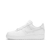 Nike Air Force 1 'Triple White' Кожа Устойчивая к истиранию Низкие Кроссовки для скейтбординга Женские Чисто белые