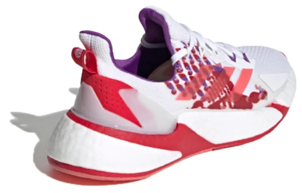 Adidas X9000l4 Ткань Амортизация Противоскользящие Дышащие Низкие Повседневные Беговые Кроссовки Женские Белые Красные