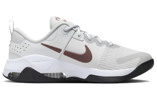 Nike Zoom Bella 6 Устойчивые к истиранию Дышащие Низкие Кроссовки для тренировок Женские Серые