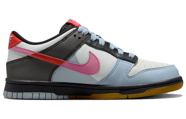 Nike Dunk Slip-Resistant Abrasion-Resistant Low-Top Винтажные Баскетбольные Кроссовки Белый Синий Черный