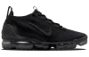 Nike VaporMax Flyknit Сетка Текстиль Низкие Повседневные Беговые Кроссовки Женские Черные