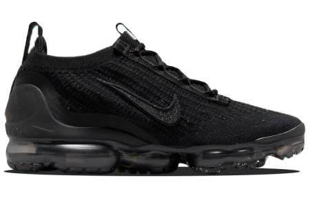 Nike VaporMax Flyknit Сетка Текстиль Низкие Повседневные Беговые Кроссовки Женские Черные