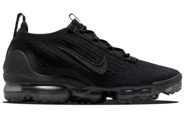 Nike VaporMax Flyknit Сетка Текстиль Низкие Повседневные Беговые Кроссовки Женские Черные