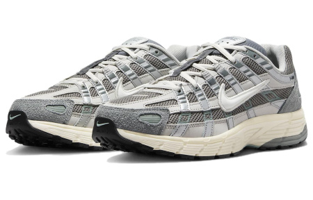 Nike P 6000 Винтаж Низкие Повседневные Городские Беговые Кроссовки Унисекс Белый Серебряный