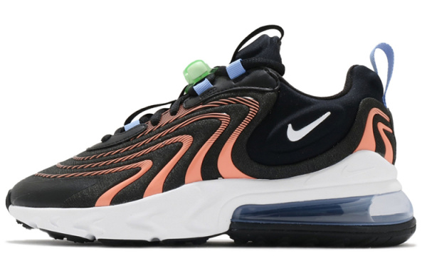 Nike Air Max 270 Low Топ Амортизирующие кроссовки для бега на длинные дистанции Женские Черные Розовые