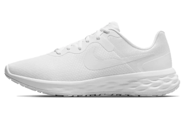 Nike REVOLUTION 6 Устойчивый к истиранию Дышащий Низкий Верх Повседневные Городские Беговые Кроссовки Мужские Белые