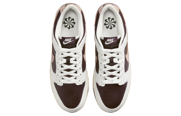 Nike Dunk Low Top Скейтборд Кроссовки Унисекс Коричневый Белый