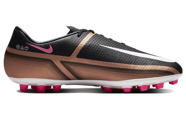 Nike AG Искусственная трава Противоскользящее и Износостойкое Покрытие Футбольные бутсы Унисекс Черный Золотой Белый