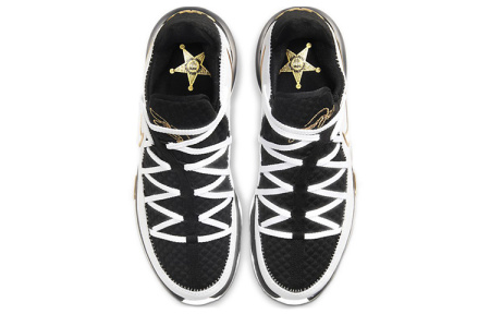Nike Lebron 17 Low EP Low Топ Air Max React Баскетбольные кроссовки для игры Мужской Черный Белый Золото