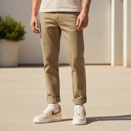 Nike Air Force 1 Slip-Resistant Abrasion-Resistant Low-Top Скейтборд Кроссовки Мужские Светло-Бежевые