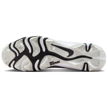 Nike Alpha Menace 4 FG Твердое покрытие Амортизация Противоскользящие Футбольные бутсы Мужские Белый Серебряный Черный