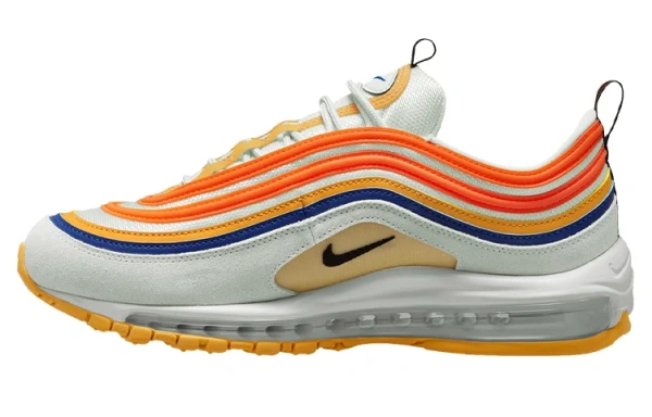 Nike Air Max 97 Дышащие Низкие Повседневные Беговые Кроссовки Мужские Серый Оранжевый