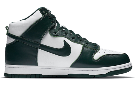 Nike Dunk High Топ Скейтборд Кроссовки Унисекс Белый Зеленый